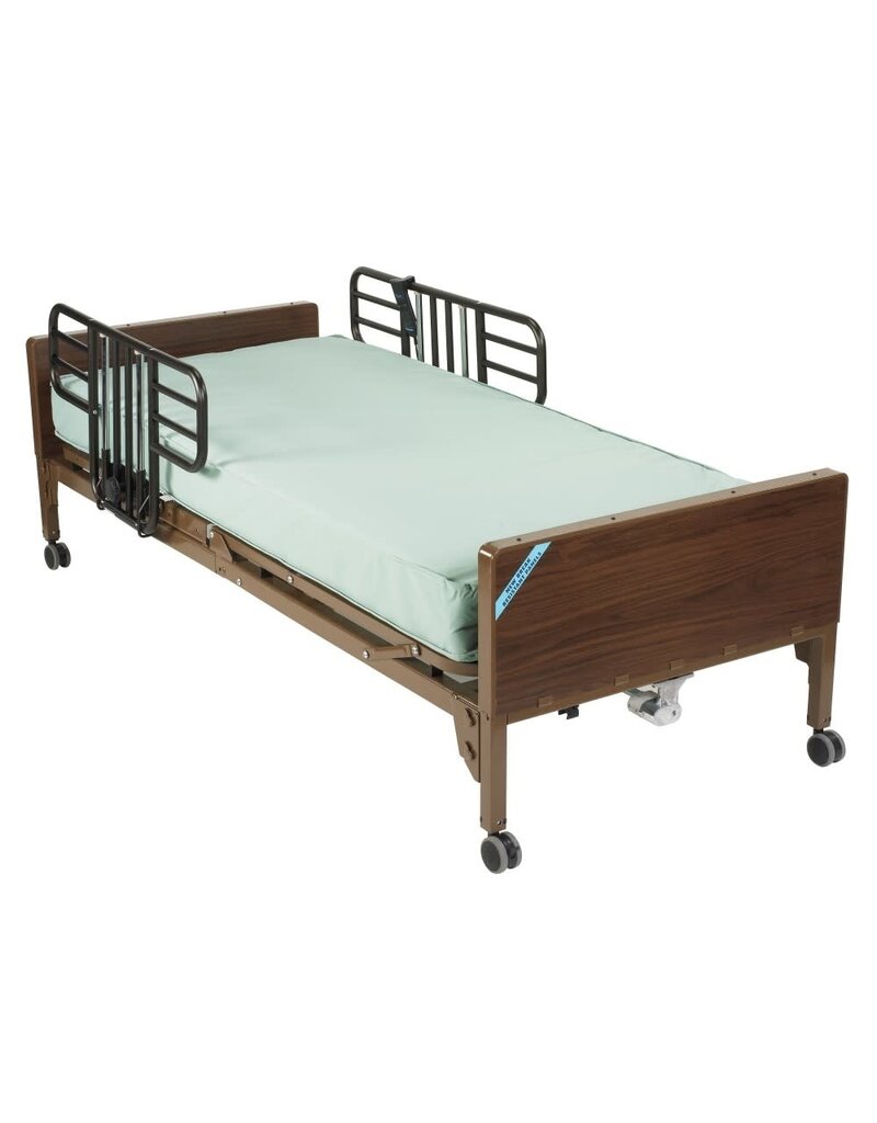 Semi-Electric Bed with mattress and side rails (Rent)