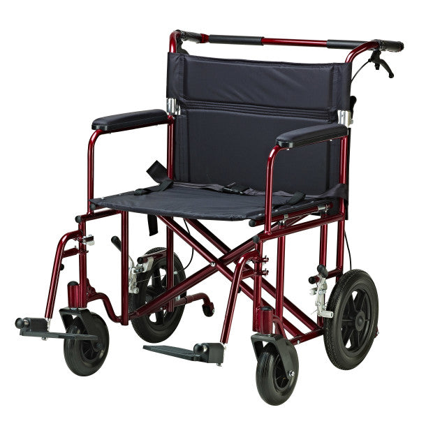 Bariatric Aluminum Transport Chair 22 in