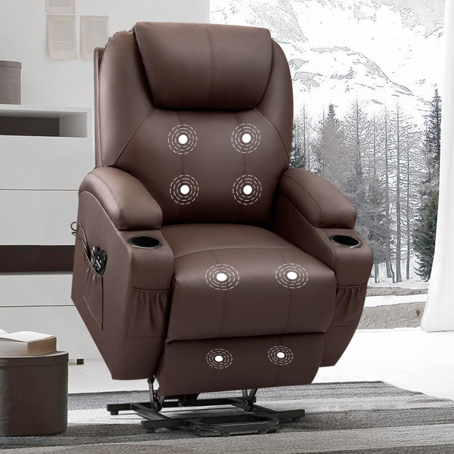 Electric Seat Lift Recliner Chair Positions Black or Brown (Rent)