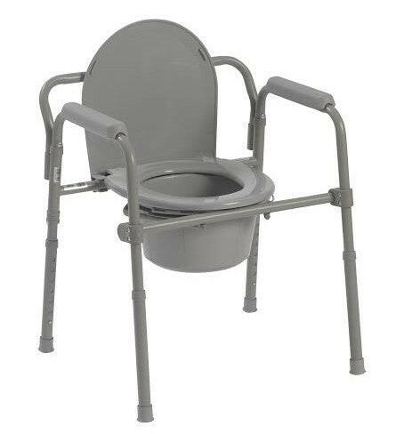 Folding Steel Commode