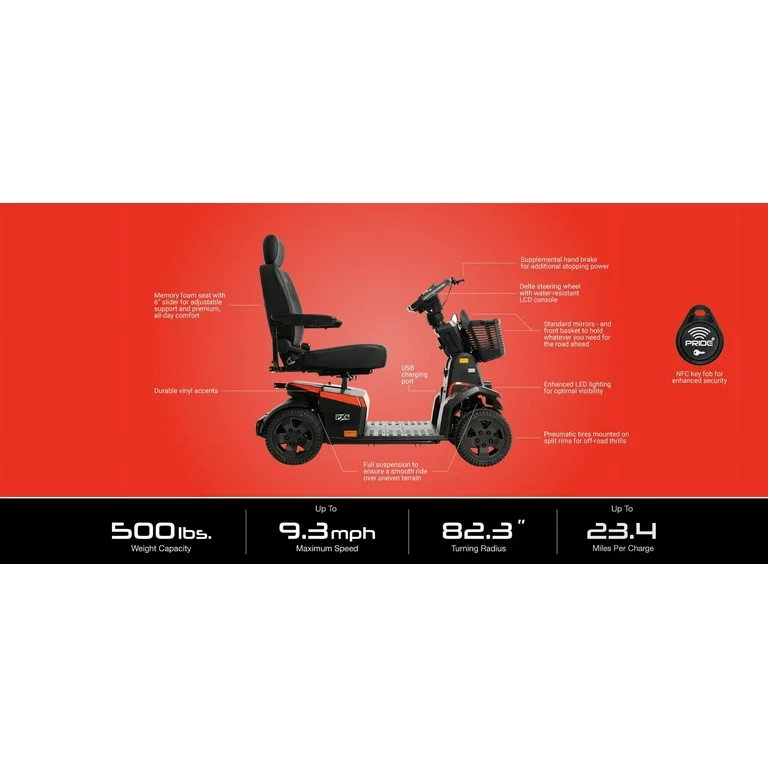 PX4 Outdoor 4-Wheel Scooter Mobility (PRIDE)