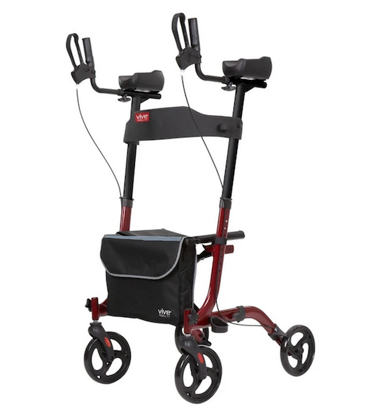 Upright Rollator - Walker with Foldable Transport Seat