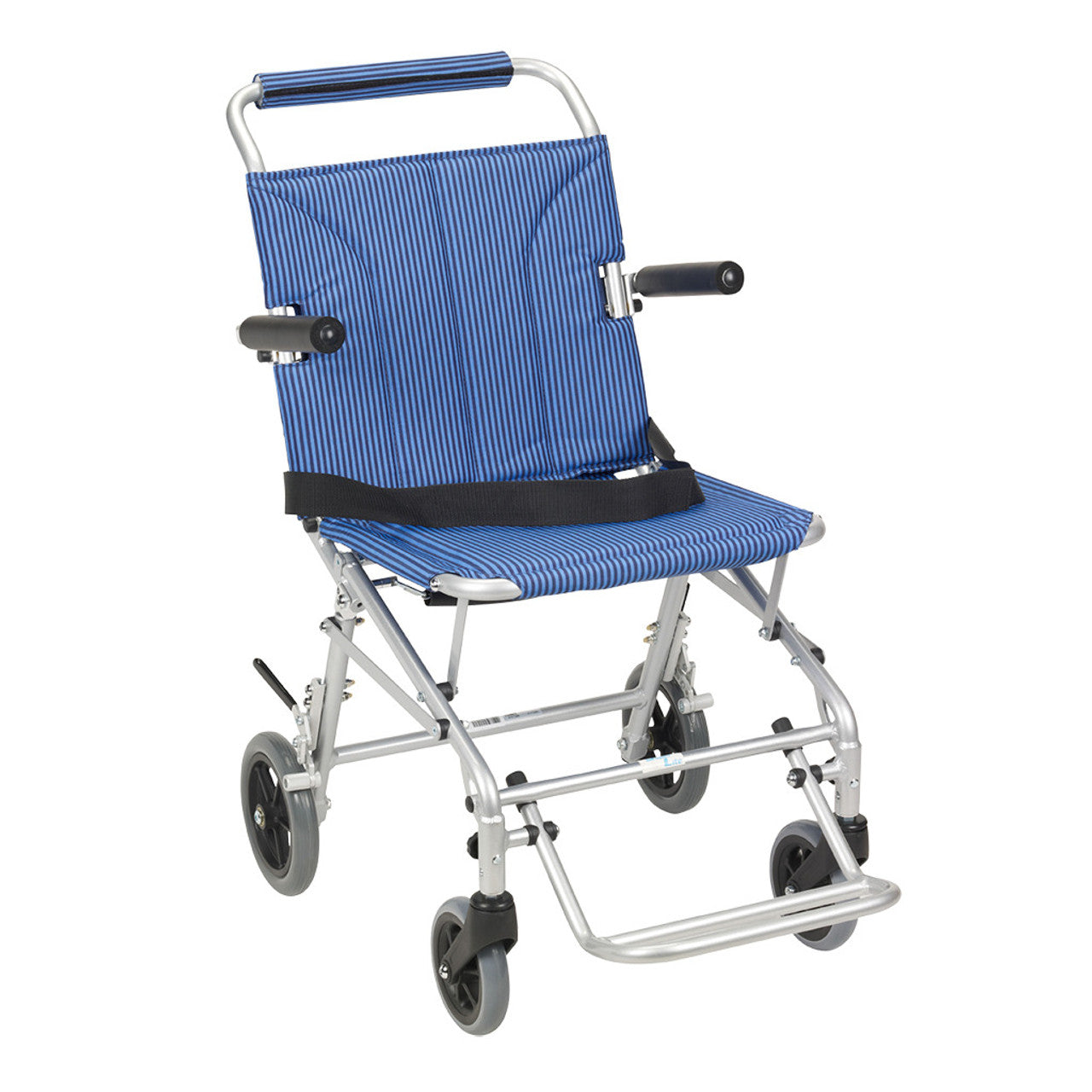 Super Light, Folding Transport Chair with Carry Bag and Flip-Back Arms 18 in