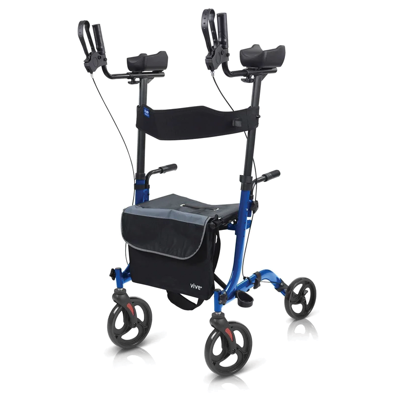 Upright Rollator - Walker with Foldable Transport Seat