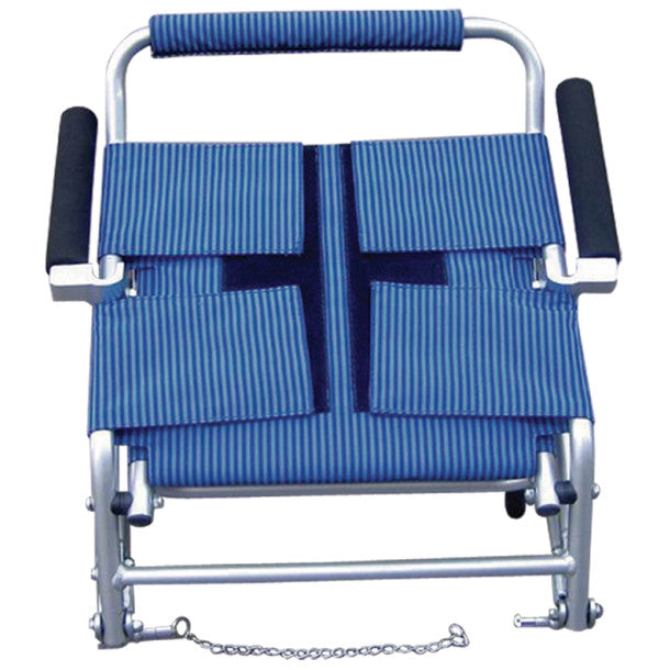 Super Light, Folding Transport Chair with Carry Bag and Flip-Back Arms 18 in