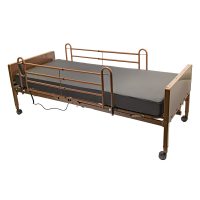 Full electric hospital bed w/ side rails plus mattress