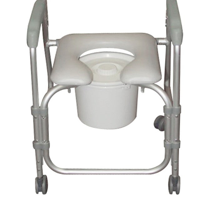 Aluminum Shower Chair and Commode with Casters