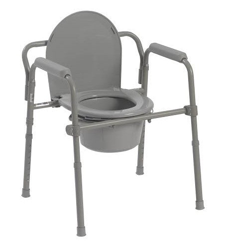 FOLDING STEEL COMMODE