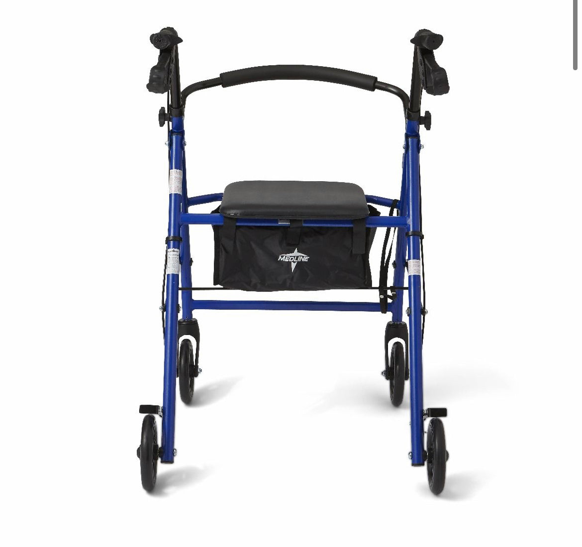 Medline Basic Steel Rollator. W/ 6in Wheels Blue